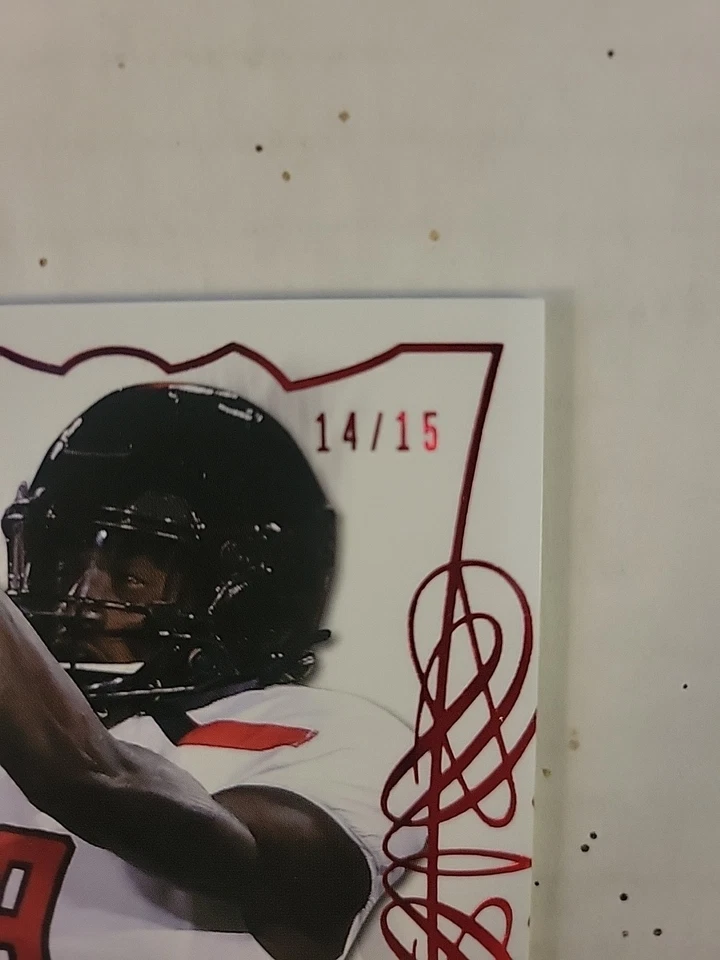 2021 T J VASHER Leaf Trinity Autograph #14/15 Rare!! - Image 2 of 3