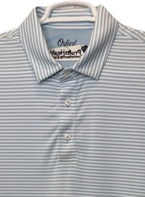 Oxford Wicking XL Blue White Stripe Shortsleeve Polo Georgia Chamber Pruitt