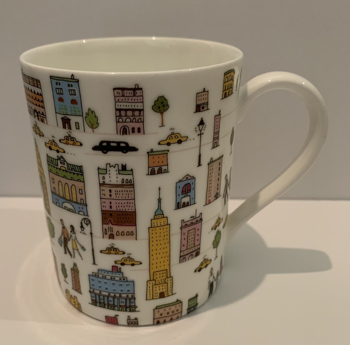 TIFFANY & Co. 5th Avenue New York NYC white ceramic mug made in