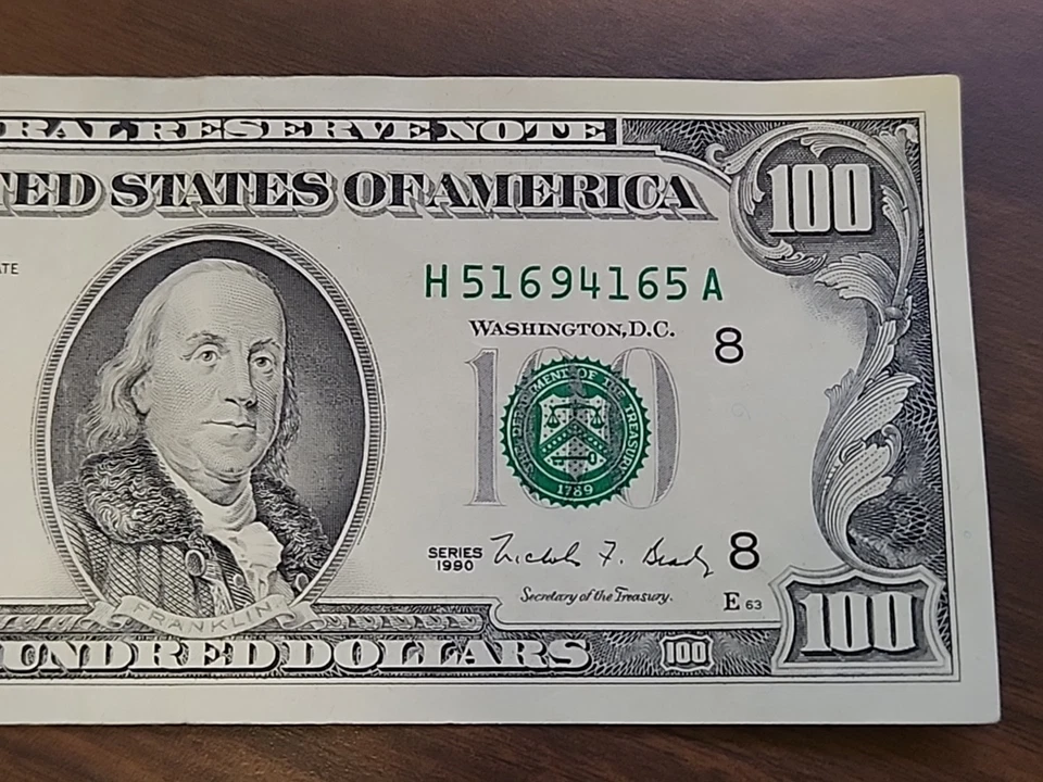 Series 1990 $100 Bill * ST. LOUIS * H 51694165 A - Image 4 of 4