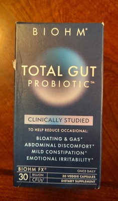 BIOHM Total Gut Probiotic 30 Count NEW Sealed Free Shipping 04/30/2026 