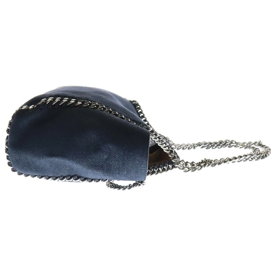 Bolso de Mano Stella Mccartney Falabella Azul Marino Gamuza Plateado Herrajes 2 Vías Hombro Foto 3 de 4