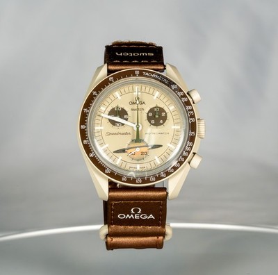 Swatch x Omega Bioceramic Moonswatch Mission To Saturn 42 mm Beige