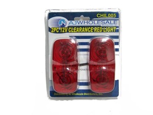 2PC-CLEARANCE-SIDE-MARKER-LIGHT-TRUCK-TRAILERS-RED-12-VOLTS-RUNNING-LIGHTS