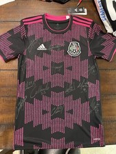 Adidas Mexico Official Home Pink /Rosa Jersey Shirt 2021S Autographed