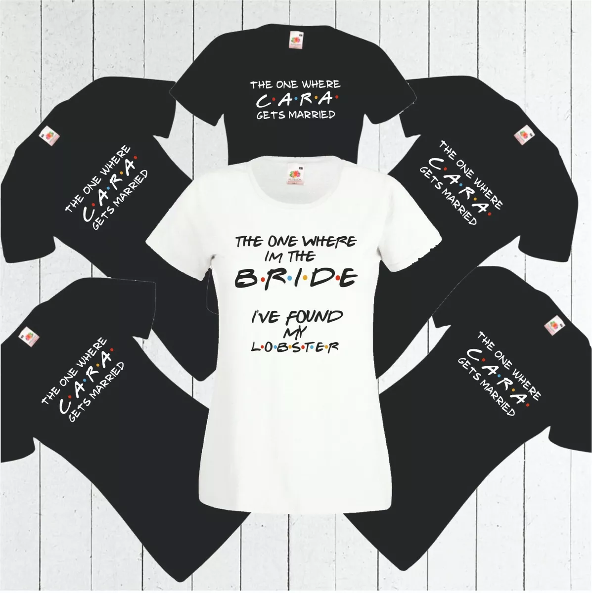 friends themed hen party t shirts