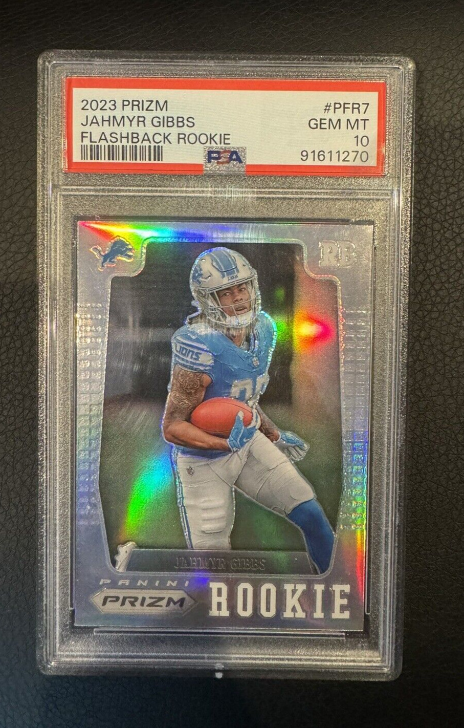 Jahmyr Gibbs Rookie 2023 Prizm SILVER Flashback PSA 10 RC