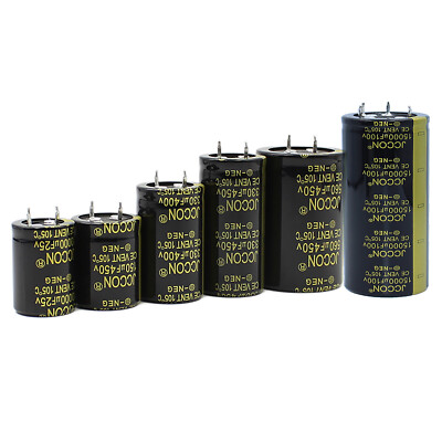 ELKO Elektrolyt Kondensator Auswahl 1µF - 100000µF/ 6V - 550V Elkos Radial 105°C