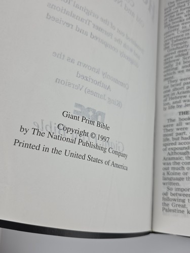 Giant Print HOLY BIBLE, Presentation Edition: KJV. NPC 1997 Keystone Family - Bild 4 von 20