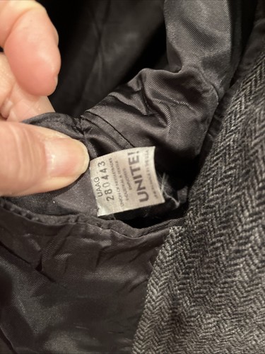 Burberry Black/Gray Wool Blazer Sportcoat Size 42 R USA UNION - Picture 5 of 11