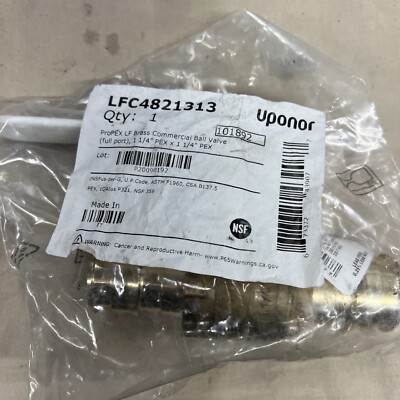 New UPONOR LFC4821313 VALVE 1-1/4'' Pex x 1-1/4  Pex