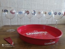 Set Aperitivo Pubblicitario San Bitter Vassoio/Apribottiglie/Calici  Set 6 Pezzi
