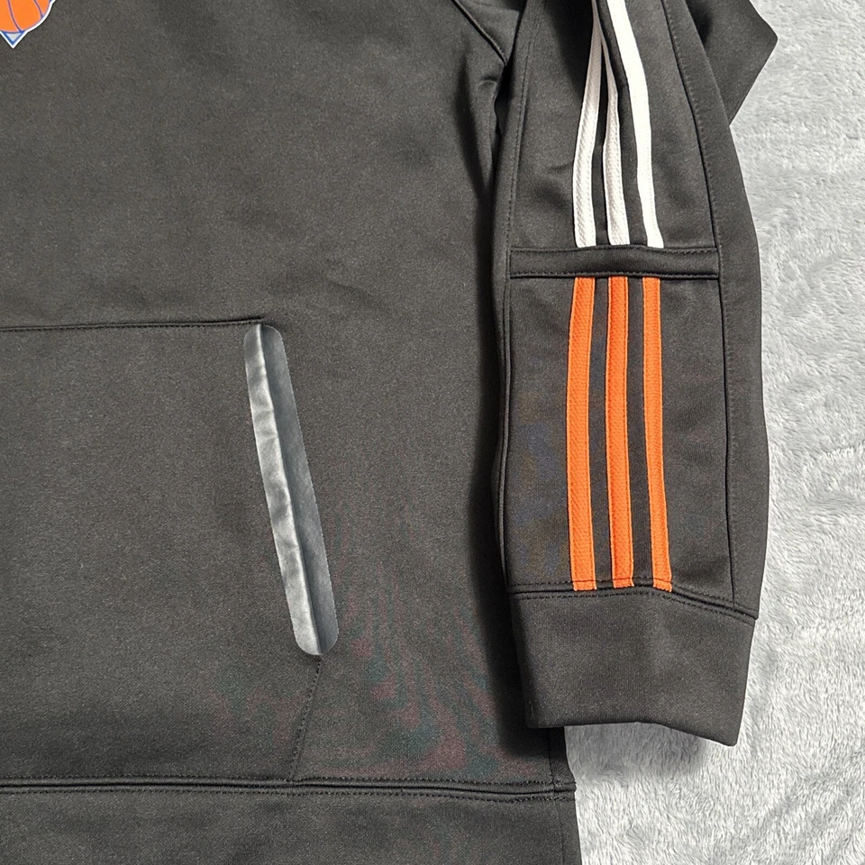 New York Knicks Basketball Hoodie Adidas Black Youth Boy’s Sz L - Image 4 of 4