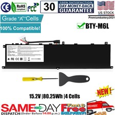 Battery BTY-M6L For MSI GS65 GS75 Stealth 8SE 8SF 8SG 8RF 9SD 9SE P65 Creator SU