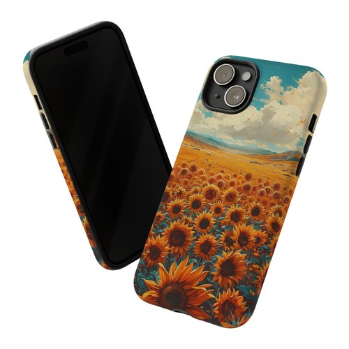 Phone Case for iPhone, Pixel, Galaxy - Sunflower Field Floral Sky Flower Cover - Picture 15 of 191