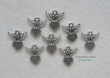 Angel Guardian Pendant Charm Filigree Jewelry Making DIY Supply Embellish 8pc