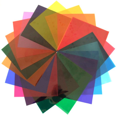 20 x colour films par-64 24.8 x 24.8 cm colour filter colour films par 64 colour mix set