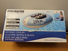 New Poolmaster Refreshment and Beverage Floating Cooler, Boat Blue