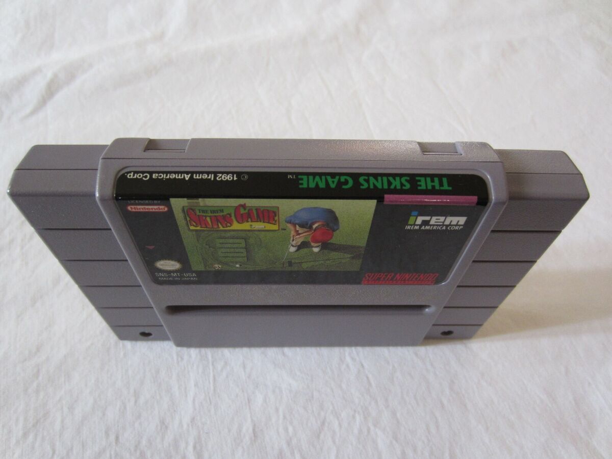 IREM Skins Game SNES Super Nintendo NOA Library Game Play Counselor Copy  RARE 715664391028