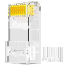 RJ45 Connectors Standard Modular Plugs UTP Gold-Plated 2 Pieces Suit CAT6 RJ4...
