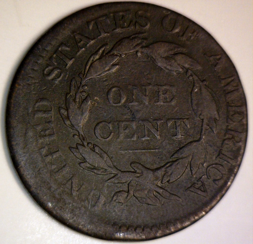 1826 ERROR OFF CENTER Coronet Head LARGE CENT VF Det. Coin NICE EARLY O/C LOT #2 - Image 4 of 4