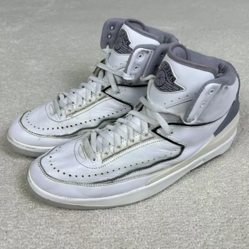 Air Jordan 2 Retro Mens 12 White Cement Gray Shoes Basketball Casual DR8884-100