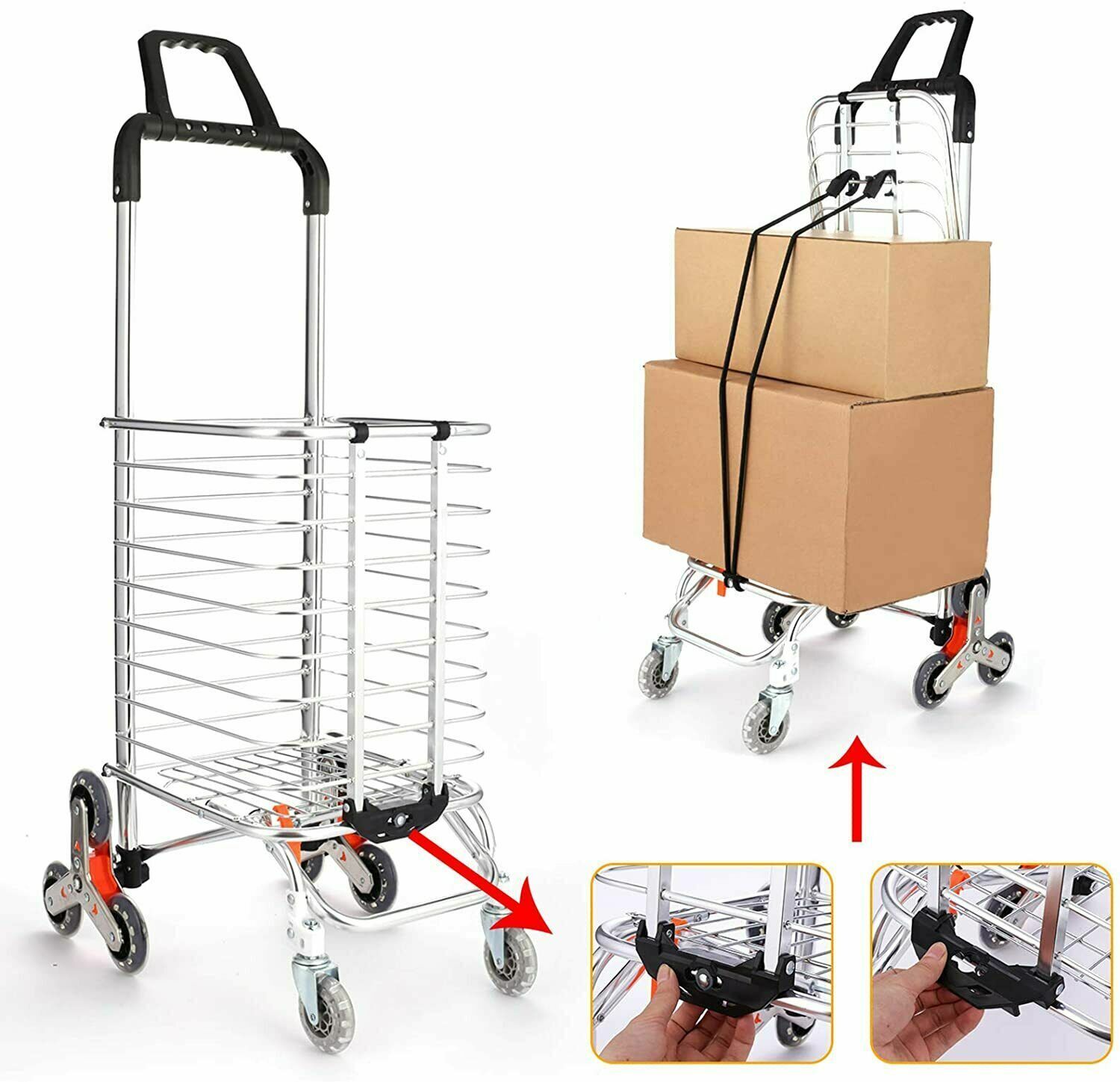 Foldable Shopping Carts Trolley Heavy Tr New arrival Duty Hand Climber Stair Import