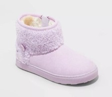 Toddler Girls' Keely Winter Shearling Style Boots Purple - Cat Jack - SIZE 5