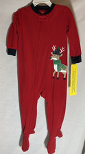 Carter's One-piece style Christmas Reindeer Pajamas size 18 Month Red