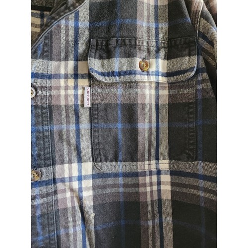 Carhartt Uomo Original Fit Manica Lunga Plaid Lavoro Flanella-XL - Foto 8 di 9