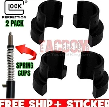 GLOK OEM Firing Pin Striker Spring Cups 2 PACK (4 halves) Black GEN 1 2 3 4 5