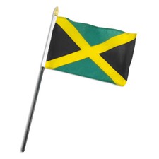 Jamaica Jamaican 4"x6" Flag Desk Table Stick sewn edges 100D
