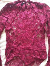 ann summers Lipsy Josey Burgundy Body Small 8 10