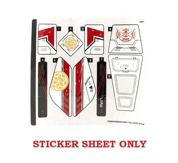 LEGO 71739 - Ninjago: Legacy - Ultra Sonic Raider - STICKER SHEET