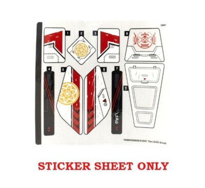 LEGO 71739 - Ninjago: Legacy - Ultra Sonic Raider - STICKER SHEET