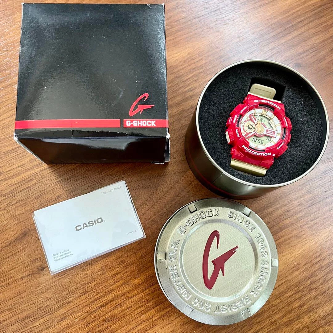 Montre G Shock Iron Man édition Limitée - Boîtier Et Bracelet Rouge, Montre Quartz, Neuve Sans étiquette