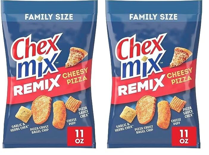 アルターワー・セツナポップ REMIXIES Chex Mix Snack Mix, Remix Cheesy Pizza 🍕 Savory Snack Bag, 11 oz