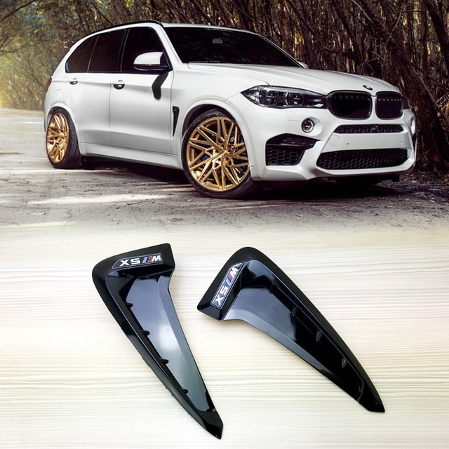 M Type Marker Gloss Black Side Fender Air Wing Vent Trim BMW F15 X5 eBay
