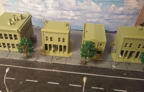 Z  Scale buildings set of  4 buildings 1:220 scale