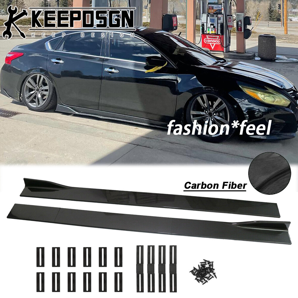 Side Skirts Splitter Body Extension CARBON FIBER for Nissan