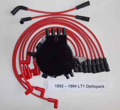 CAMARO/FIREBIRD 92-94 LT1 5.7L 350 OPTISPARK Distributor & RED Spark Plug Wires - Bild 1 von 4