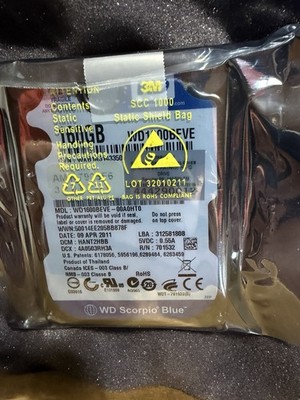 WD Scorpio Blue 160GB 2.5  SATA Laptop HDD WD1600BEVE New Sealed NOS