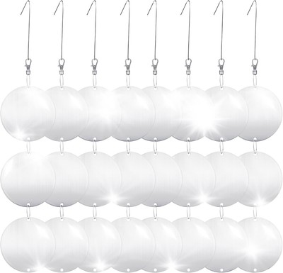 Hedoc Reflective Bird Scare Discs Set, 24PCS Large Double-Sided 
