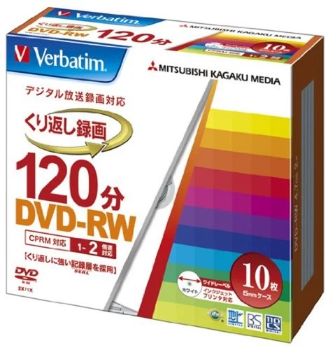 DVD-RW for Repeated Video Recording (CPRM) VHW12NP10V 10 Packs F/S w/Tracking#