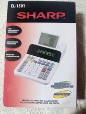 Sharp EL-1501 Paperless Printing Calculator 12 Digit 5-Line Display Open Box