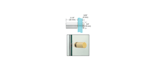 CRL SDK212MBL Matte Black Cylinder Style Single-Sided Shower Door Knob - Picture 5 of 5