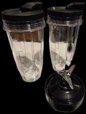 2 x 24OZ Cup Compatible with Nutri Ninja Blender with replacement blades