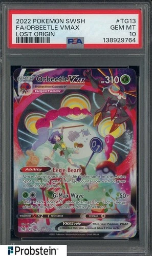 2022 Pokemon SWSH Lost Origin #TG13 FA/Orbeetle VMAX PSA 10 GEM MINT