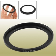 62mm-72mm Camera Lens Filter Step Up Ring Adapter Metal Camera Parts 1pc Black