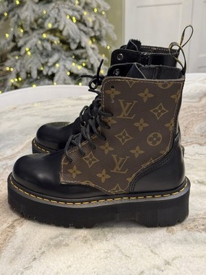 Onetwelves Louis Vuitton Blac Doc Martens Jadon Boots Custom 38 Eu 7 L